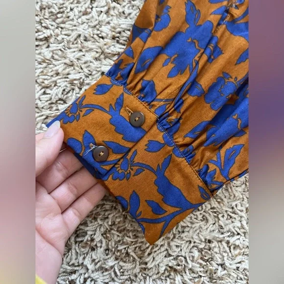 Zara Poplin long floral midi skirt dress - Picture 15 of 17